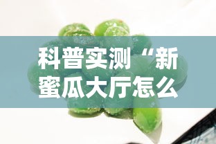 科普实测“新蜜瓜大厅怎么开挂”最新辅助详细教程