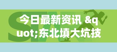 今日最新资讯 "东北填大坑技巧心得”最新辅助详细教程